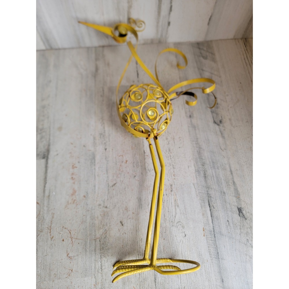 Large unique‎ yellow metal bird lawn home decor prop ostrich unique